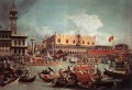 Der Bucintoro der Rückkehr zum Molo Am Himmelfahrtstag Canaletto